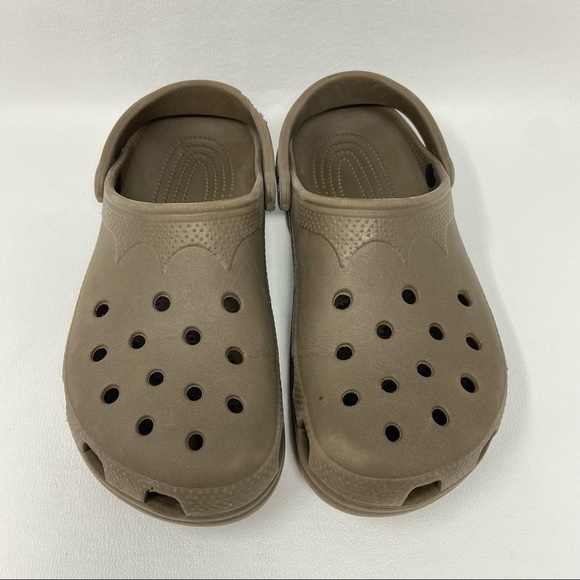 Crocs M8-9 W10-11 Brown Slip On Waterproof Outdoor Garden Sandals Clogs - Picture 5 of 15